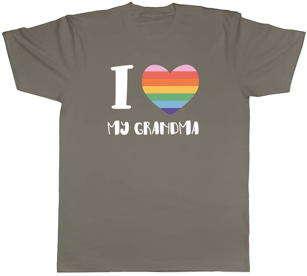 I Love my Grandma Rainbow Heart Unisexs TShirt Tee Gift Top