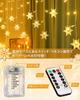 LIHAO Christmas Illumination Lights, Snowflake, 96 Bulbs, 4M, Christmas Decorations, LED Curtain Lights, Icicle String Lights, Christmas Tree