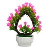 Artificial Bonsai Realistic Fresh-keeping Plastic Elegant Fake Wedding Lily Flower with Pot