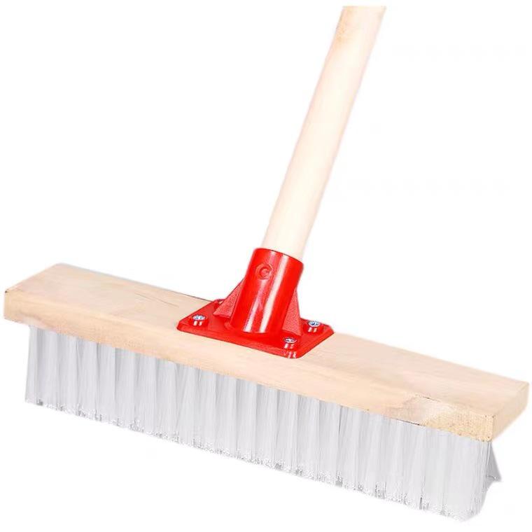 Stiff Bristle Metal Floor Scrubbing Brush with Long Handle for Kitchen, Bathroom, Tile, Moss, Rust, and Oil Stain Removal