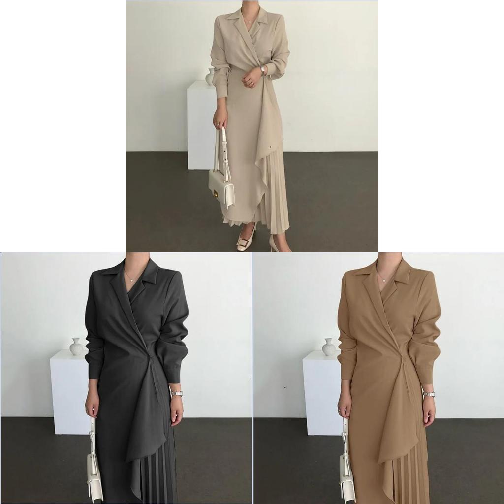 Vintage Style Womens Formal Dress With Pleated Design For Elegant Occasions