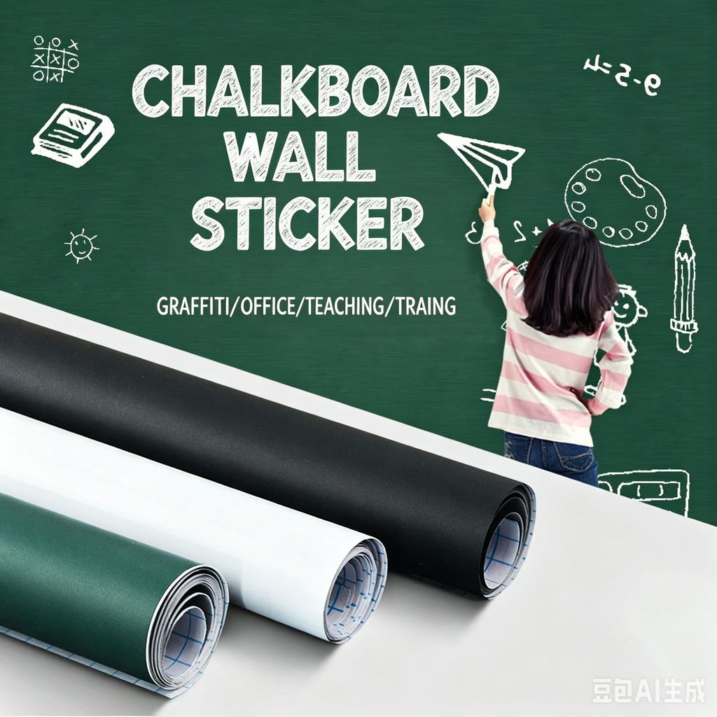 Dikke Zelfklevende Krijtbord Sticker 0,18mm Verwijderbaar PVC Krijtbord Muursticker voor Kinderen Tekenen, Thuis Kantoor Lesgeven