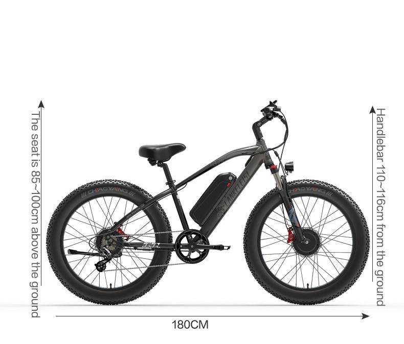 LANKELEISI MG740PLUS Ebike 2000W Doppio Motore 48V 20Ah Batteria Rimovibile 26 Pollici Ruote Grasse Bicicletta Elettrica Freni Idraulici Dirt bike