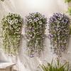 Artificial Hanging Flowers Plants UV Resistant Fake Hanging Giant Flower Morning Glory Balcony Garden Wedding Party Decor