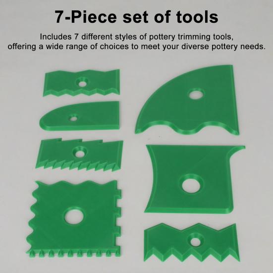 7 Stück Töpferton Fußformer Töpferkunst Trimmwerkzeuge Tonkratzer Keramik Bildhauerwerkzeug für Anfänger Profis