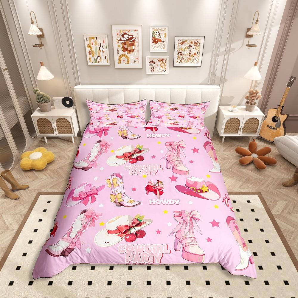 Comforter Homewish Western Cowgirl Boot Rustic Sunflower Cactus Bedding Setcartoon Brown Stars Bed Set