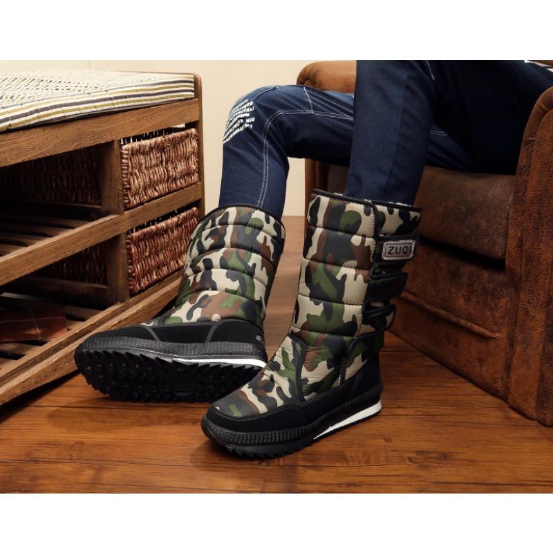 Snow Boots Men's and Women's Winter Shoes Warm Cotton Boots Large Size Snow Shoes Multi-color Medium Tube Cotton Shoes