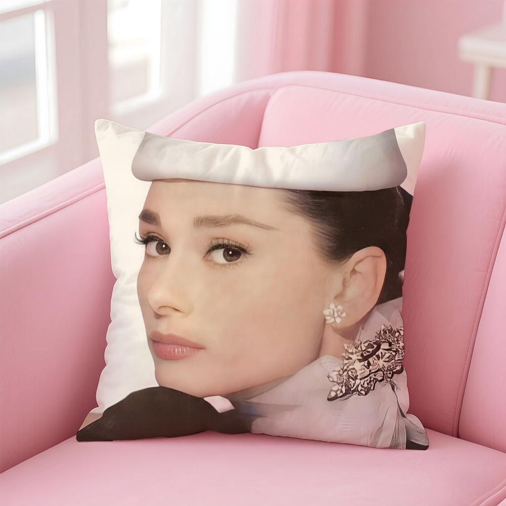 

Hot Singer AAudrey Hepburn Cushion Cover Pillowcase Short Plush Invisible zipper Room Sofa Cushion Cover 30X30cm