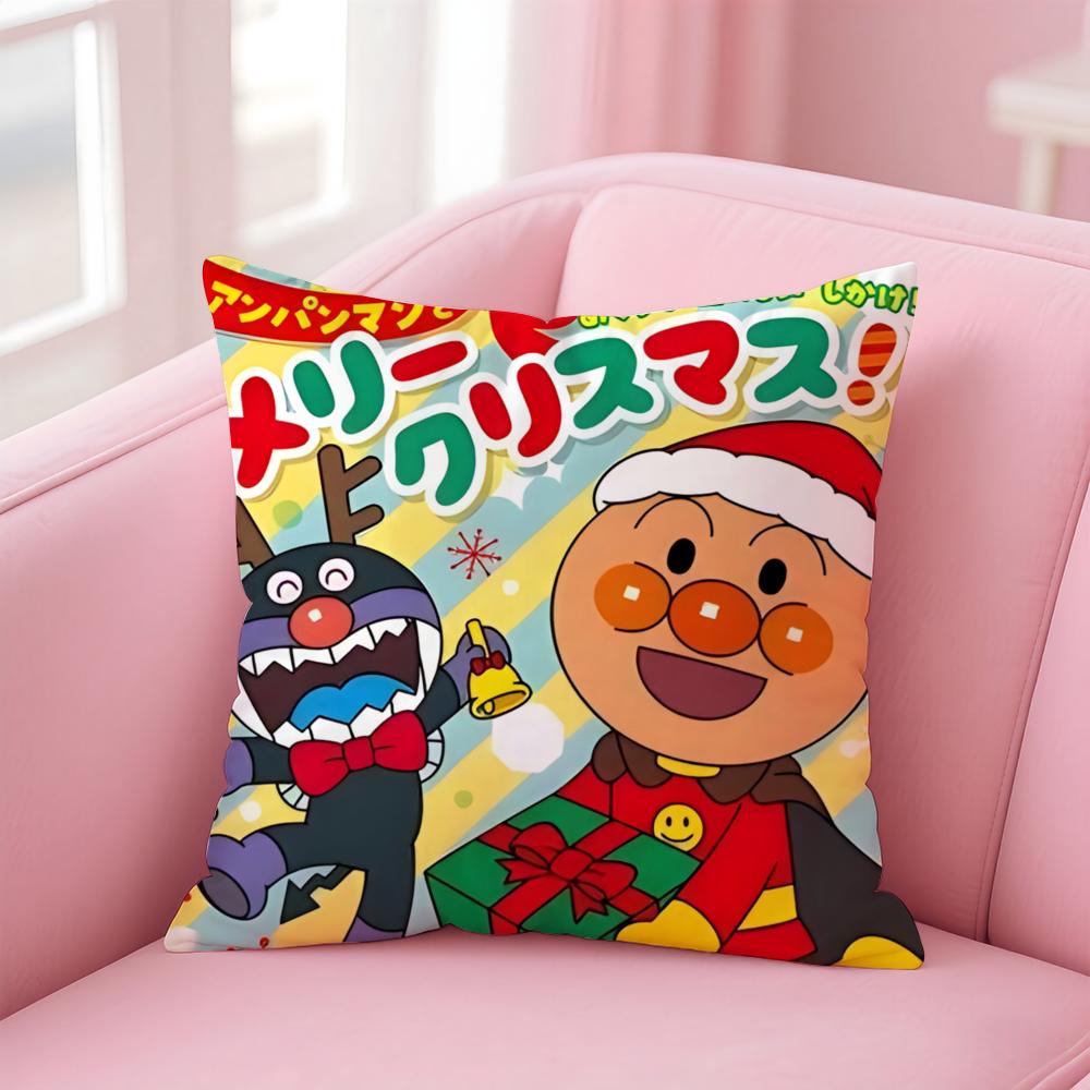 Anime A-AnpanmanS Cushion Cover Comfortable Reversible Pillow Cover Ideal for Car Sofa Bedroom & Beyond 12x12Inch