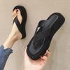 2025 Summer New Cool Slippers Women's Padded Feet Thick-soled Flip-flops Women's Sandals Wear Flat-soled Beach Shoe Factory