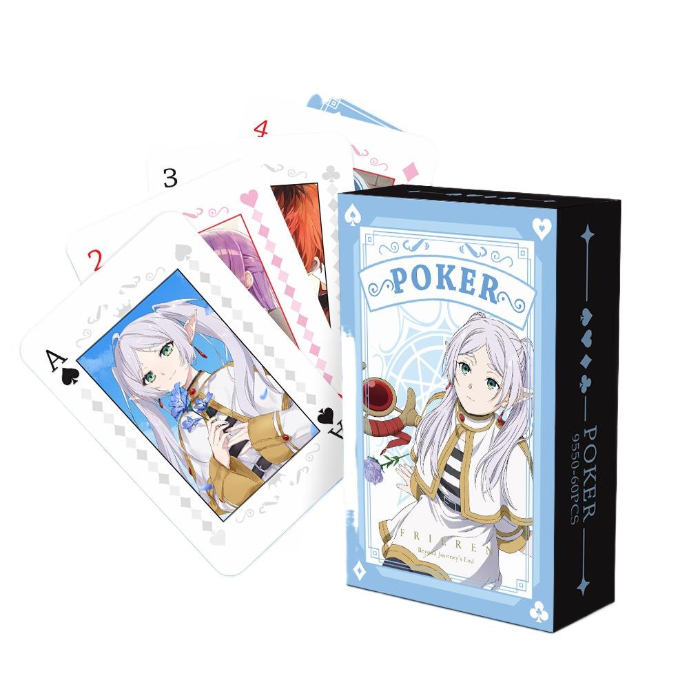 Anime Poker Toy Frieren At the Funeral Game Cards Frieren Himmel Cosplay Hardcover Coollection Gift