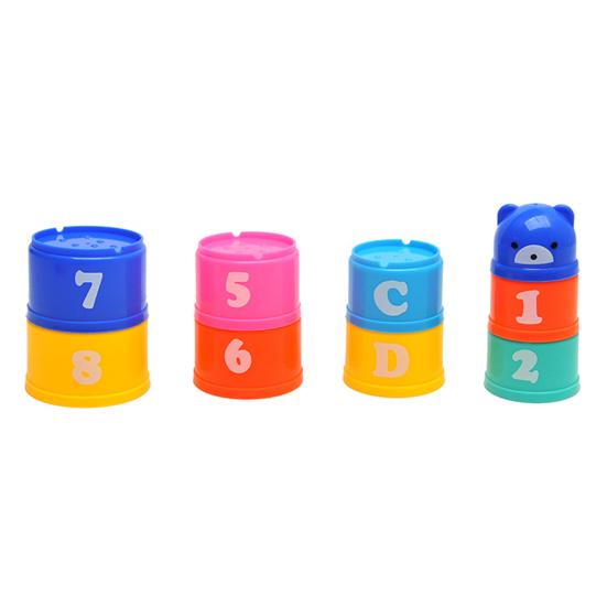 Rabbit Toy Interactive Stacking Cups Bunny Toy Small Rabbit Hiding Food Toy Hamster Foraging Ball for Small Pet