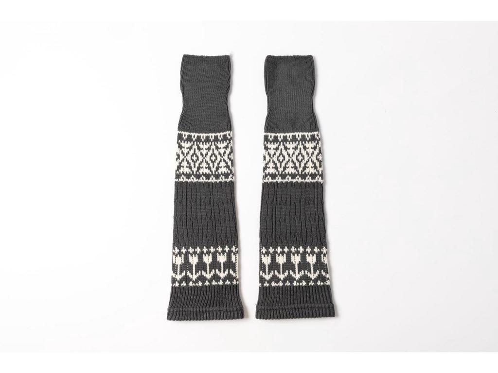 Retro Fair Isle Knit Leg Warmers: Chunky, Slimming Knee-High Socks for Autumn/Winter