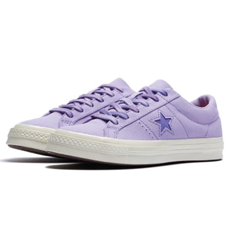 Converse One Star Classic Star Logo Non-slip, Wear-resistant, Lightweight Low-top Skate Shoes Unisex Lilac