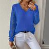 Spring/Autumn Women's Long Sleeve Hollow Knitted Pullover Sweater