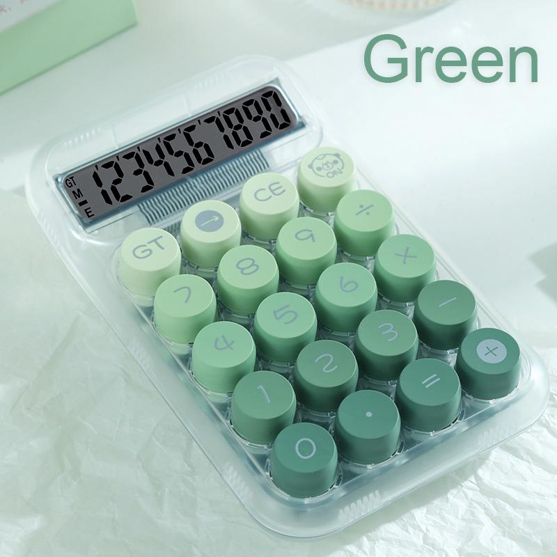 Mechanical Pushbutton Calculator 10-Digit Display Large LCD Display Calculator Basic Standard Calculator for School Home