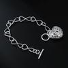 New   Copper Beautiful Hollow Heart Bracelets for Women Fashion Party Wedding Charms Jewelry Couple Gifts
