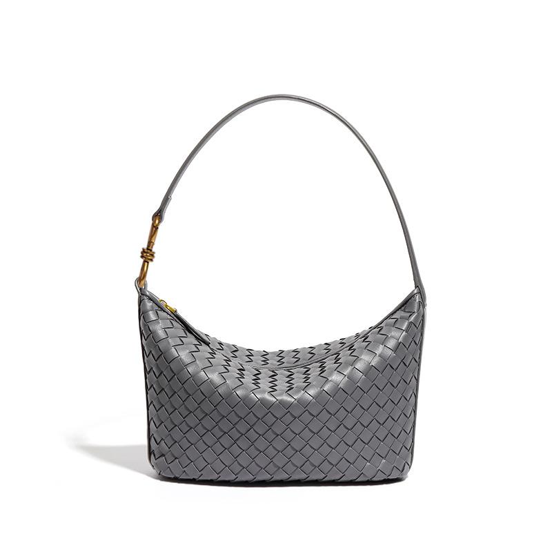 Trendy Single-shoulder Underarm Women's Bag, Fashionable Hand-woven Bag, Casual Large-capacity Hand-held Lunch Box Bag