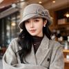Women S Vintage Bucket Hat With Flower Pom Pom For Autumn Winter