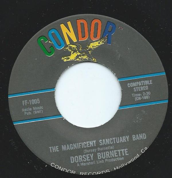 

7inch Record DORSEY BURNETTE - Magnificent Sanctuary Band FF1005 CONDOR US Rock Used