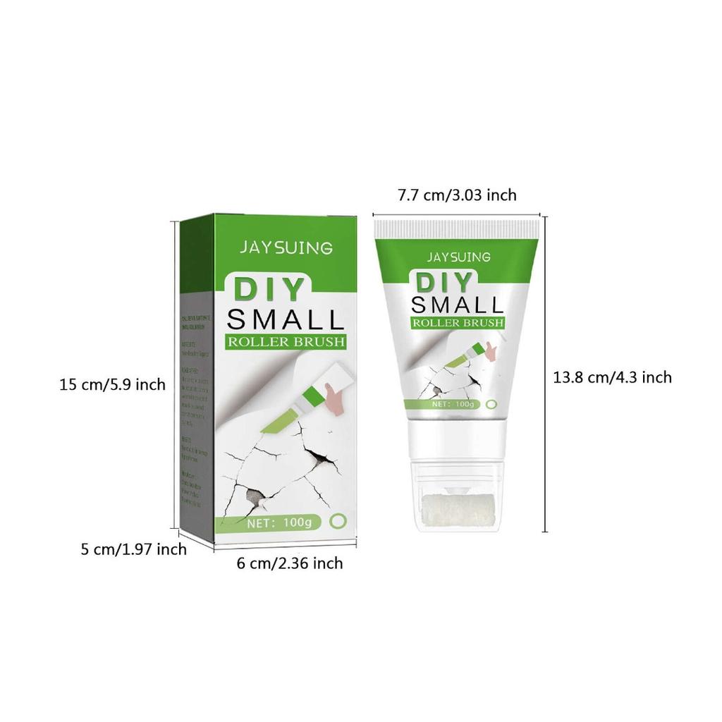 1pc/2pcs/3pcs Repair Wall Paint White Small Roller Brush, Wall Mildew Plaque Graffiti Cover Up Renovation, Wall Crack Repair Paint Brush