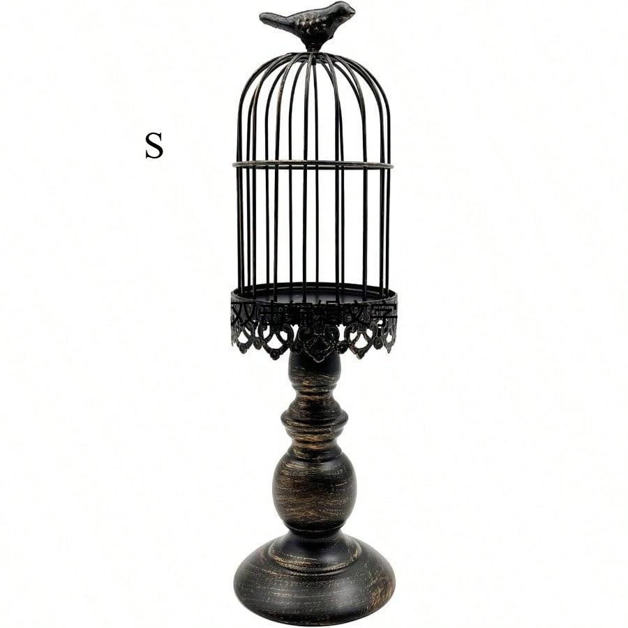Decorative Birdcage Candle Holder, Vintage Candle Stick Holders, Wedding Candle Centerpieces For Tables, Metal Candlestick Holder Home Decor