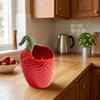 Strawberry Shape Butter Freshness Jar Ceramic Chopstick Tube Vase Butter Dish  Western Restaurant
