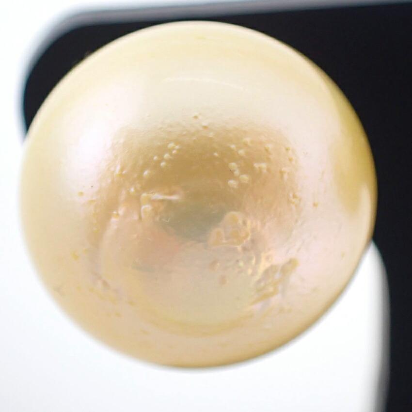[Used] Pt900 South Sea White Pearl (Golden Pearl) Earrings/g438-63