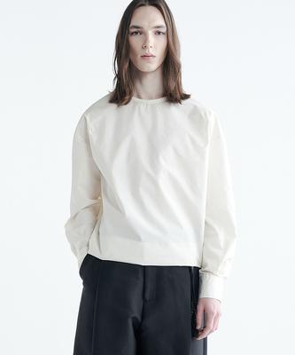NOIRER Cotton Oversized Tunic Shirt (Ivory)