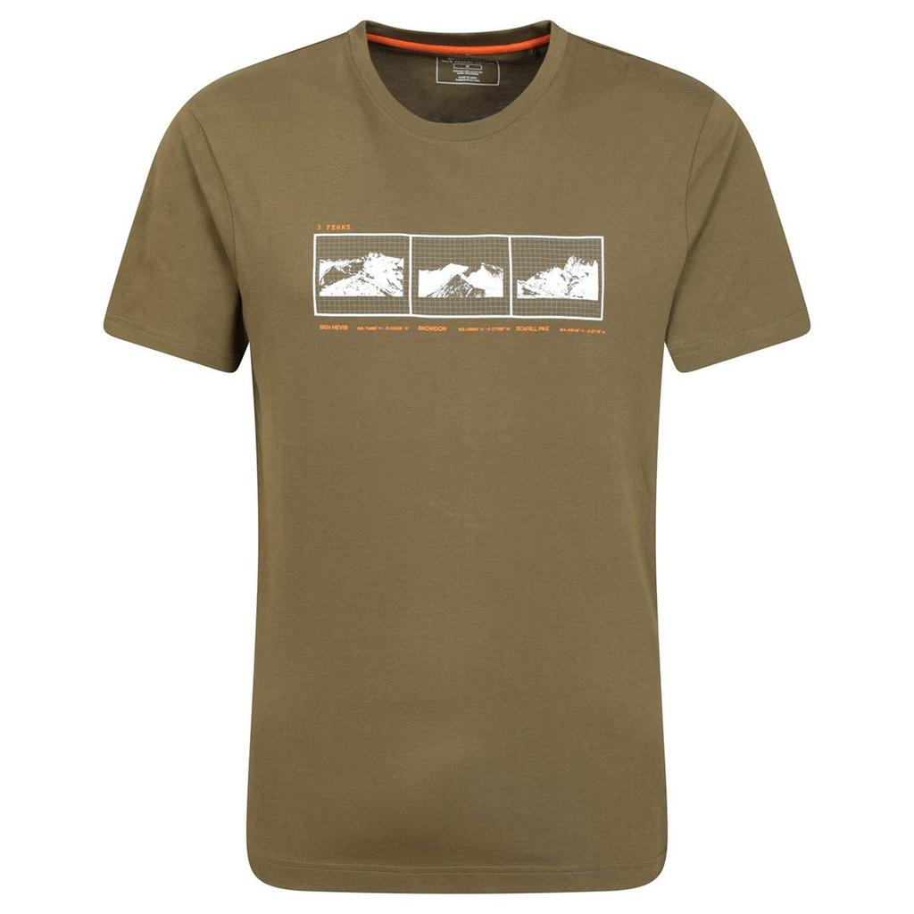 Mountain Warehouse Mens 3 Peaks Organic Cotton T-Shirt