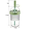 Leakproof Reusable Coffee Cup with Lid and Straw Odor Free BPA Free Tumbler for Gym Fitness Cold Smoothie Drinking