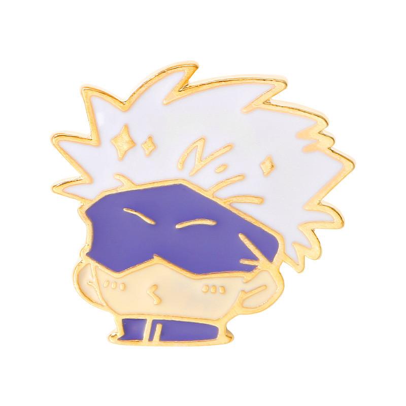 Stylish And Colorful Alloy Enamel Pin Badge Of Jujutsu Kaisen Characters For Casual Wear And Personal Accessories