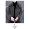 Men's Velvet-Lined Wool Jacket - Warm Winter Short Coat