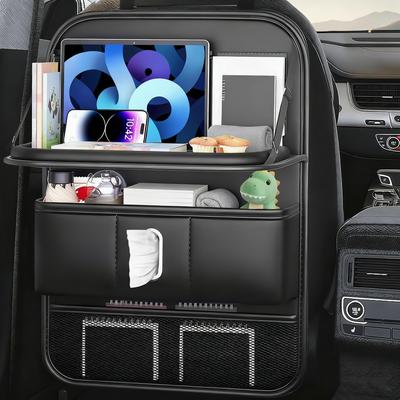 Comfynest Seat Back Pocket Car Table Rear Seat Large Capacity Multifunctional Car Storage Napapi Waterproof Tissue Case Drink Holder Car Accessories