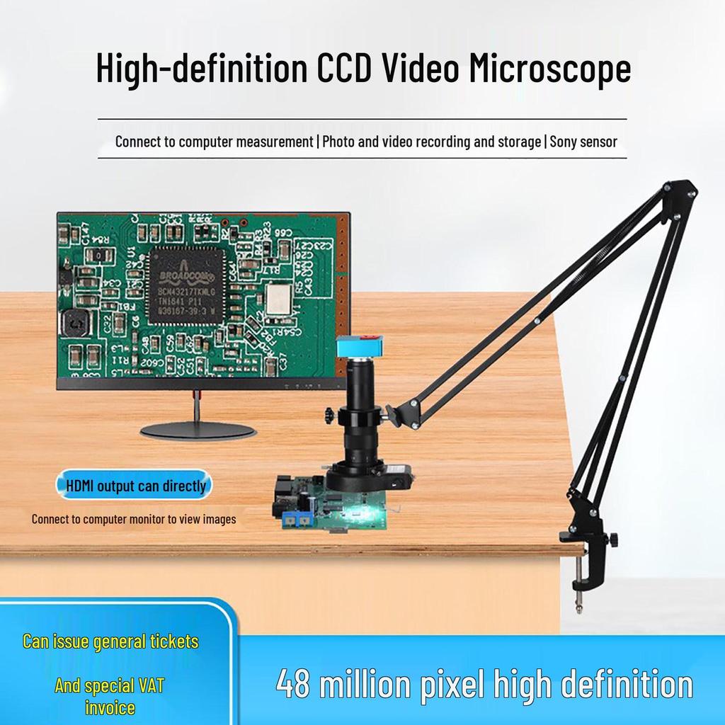 HD Folding Lifting Stand Electronic Microscope - High Magnification and Resolution for Mobile Phone Repair