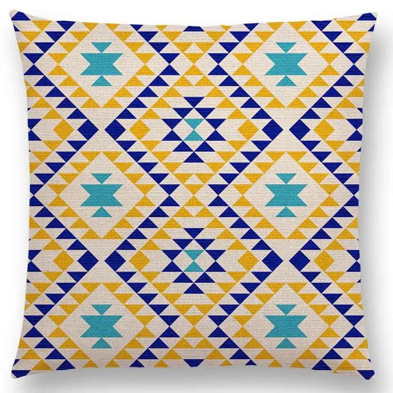 Colorful Geometric Pattern square Cushion Cover Pillow Case Decorative Line/ Throw Pillows Cushions for Home Decor x