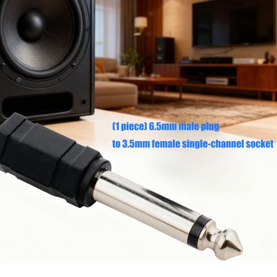 Easy Plugs and Play 6.5mm 1/4Inch Male To 3.5mm 1/8In Female Mono Jacks Adapter Headphone Jacks Converters for Quick Setups