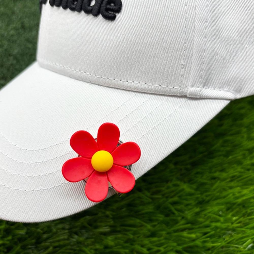 Flower Shaped Golf Cap Clip Magnetic Golf Hat Marker Outdoor Sports Golf Ball Mark  Golf Lovers