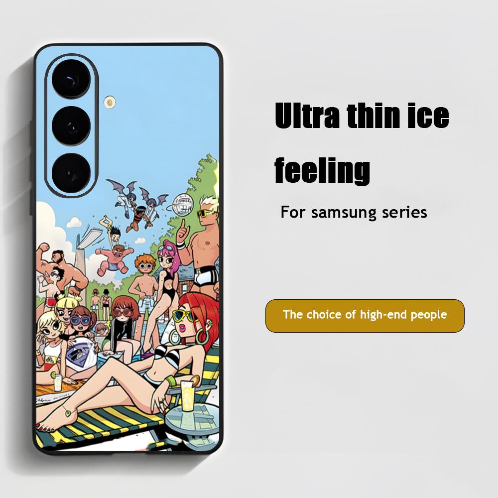 Anime Scott Pilgrim Takes Off Phone Case For Samsung Galaxy S26 S25 S24 S23 S22 S21 Plus Ultra Note20 Soft Black