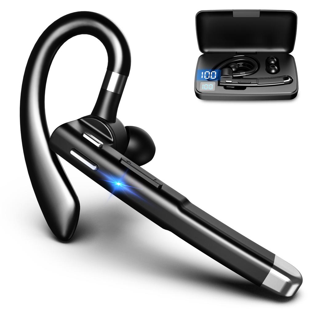 "YYK520 Noise-Canceling Bluetooth Headset with Ear-Hook and Digital Display – High-Quality Sound for Business Calls"