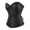 Lotus Leaf Lace Embroidery Corset: Court-Style Tummy Control & Back Support