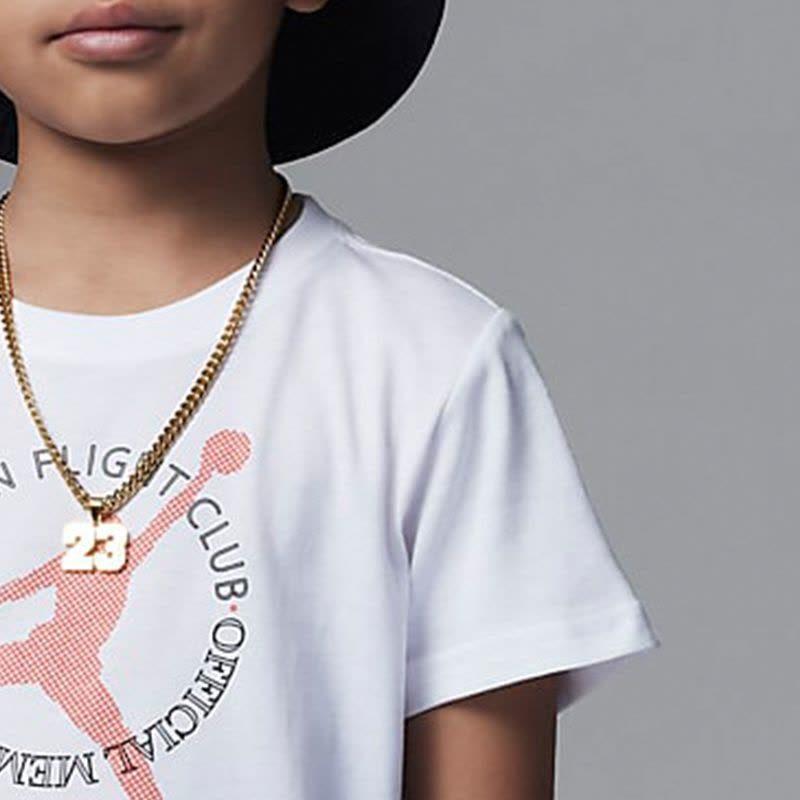 Jordan T Shirt Official Member White Kids' FQ1040-100