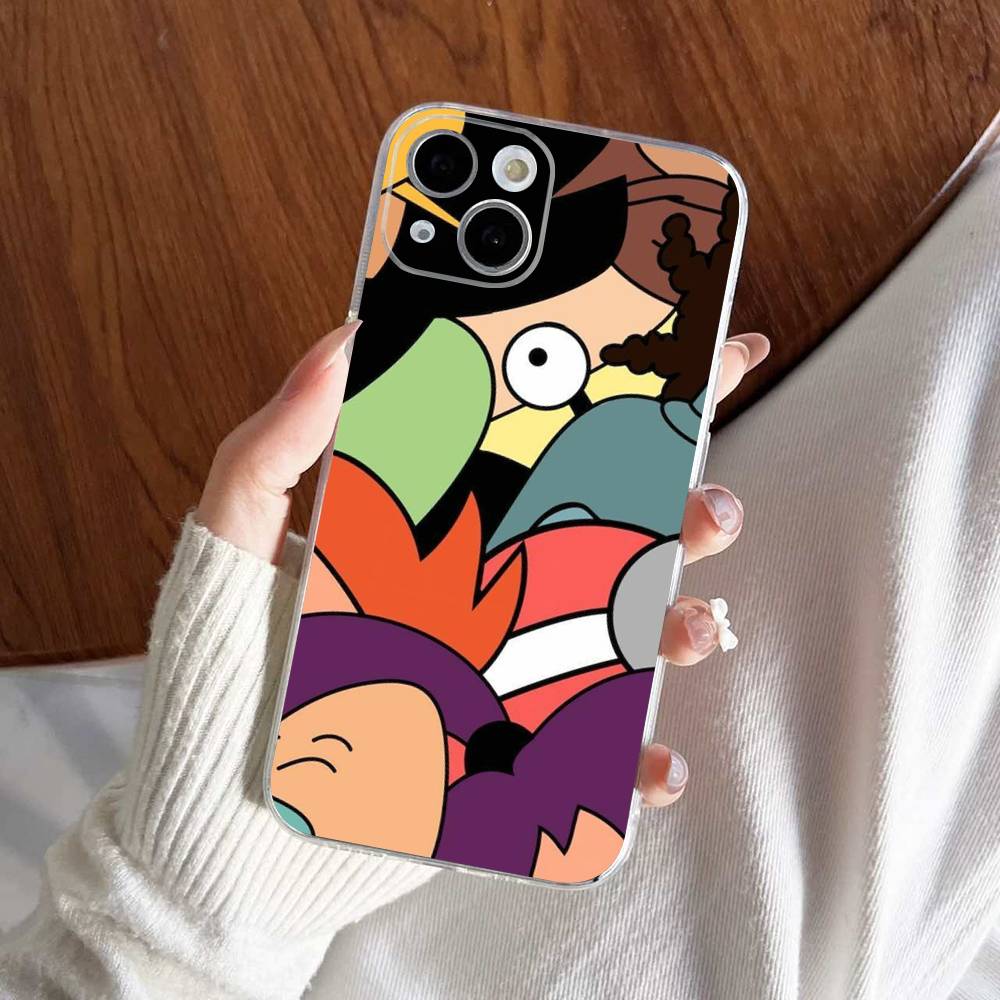 

Futurama Funny Animated Phone Case For IPhone 17 16 15 14 13 11 12 Pro Max 16 Plus Transparent iPhone 14 pro