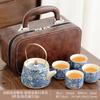 Tragbares Reise-Teeset Kleines Set Outdoor-Tasche Ru-Brennofen Kung-Fu-Teeset Teekanne Geschäftsgeschenk