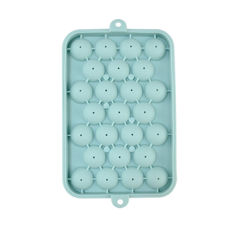 25-Hole Silicone Ice Cube Tray - Easy Release Round Ball Mold for Household Use