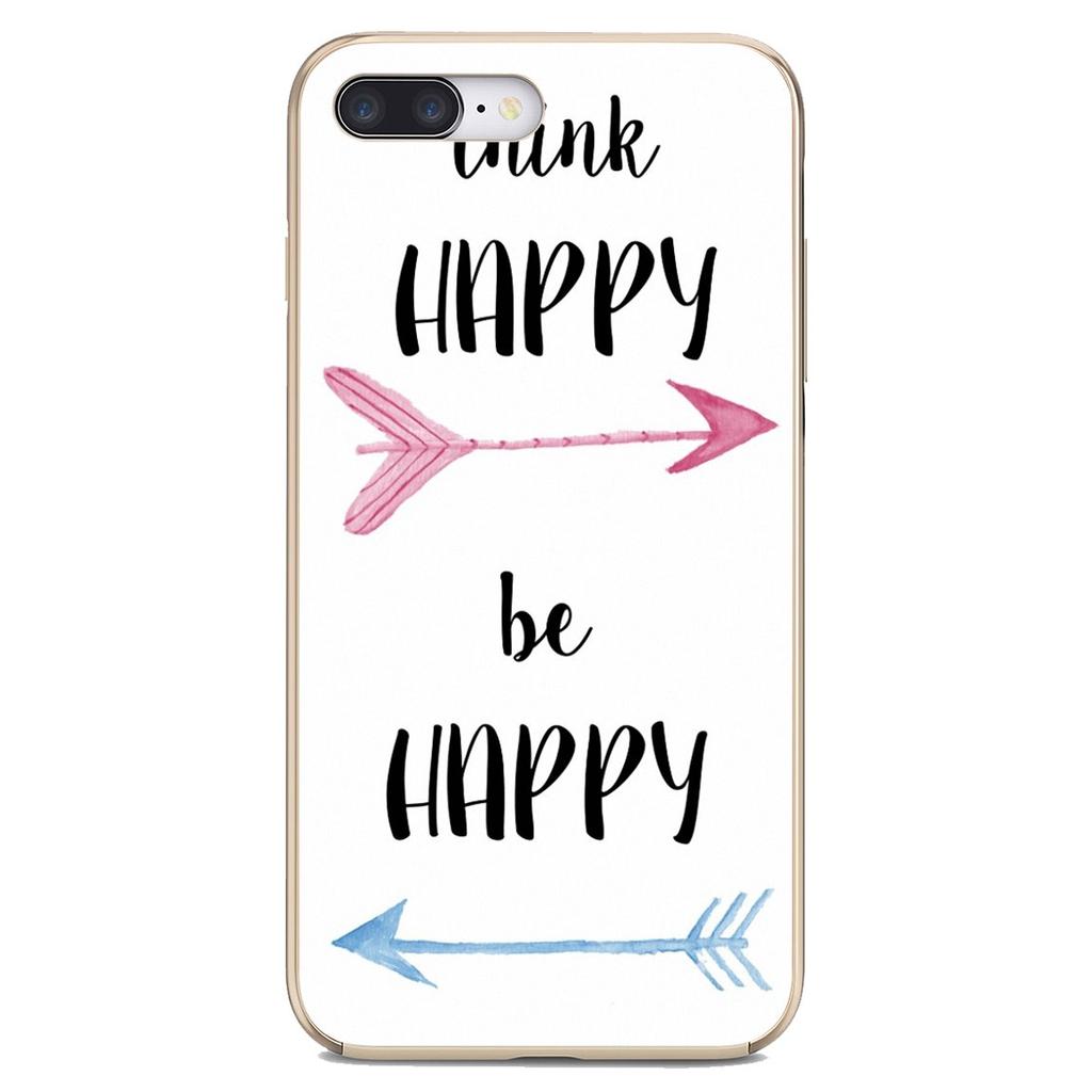 TPU Hülle für Samsung Galaxy Note 3 4 5 8 9 10 S3 S4 S5 Mini S6 S7 Edge S8 S9 Plus Denk positiv sei glücklich Inspirierendes Zitat