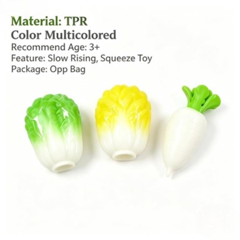 Simulation Cabbage Squishy Toy Slow Rising Stress Relief Fidget Toy Soft Squeeze Anti-Stress Toy For Kids Adults Kitchen Play