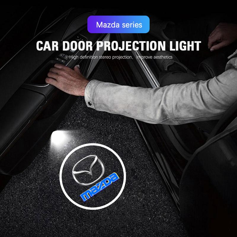 Car Door Welcome Light Car Open Door Projection Lamp For Mazda 3 6 2 5 CX5 CX3 Atenza MX5 CX7 Axela CX30 CX90 CX60 CX50 MX30 CX9 b54