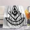 Freemasonry  Print Flannel Blanket, High Quality Comfortable for All Seasons, Home Decor, Warmth and Comfort