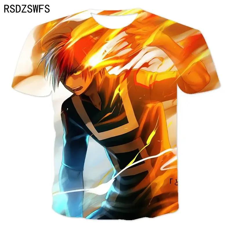 My Hero Academia Boku No Hero Academia 3D-Druck T-Shirt Herren Damen Kinder Anime Streetwear Kurzarm Junge Mädchen Kinder Tops T-Shirt